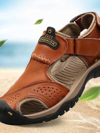 Summer Closed Toe Casual Beach Shoes Men