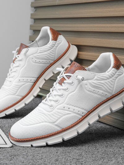 Mens Large Size Breathable Letter Print Quality Sneakers