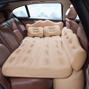 Simple, Solid-Color Foldable Inflatable Car Bed