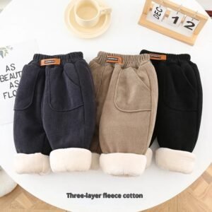 Boy's Cotton Trousers Winter Casual Pants Baby