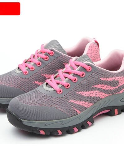 Womens Casual Wear-Resistant Work Shoes With Puncture- And Impact-Resistance Features