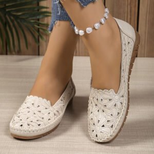 Womens Stylish Breathable Hollow-out Casual Flat Shoes