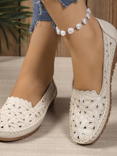 Womens Stylish Breathable Hollow-out Casual Flat Shoes