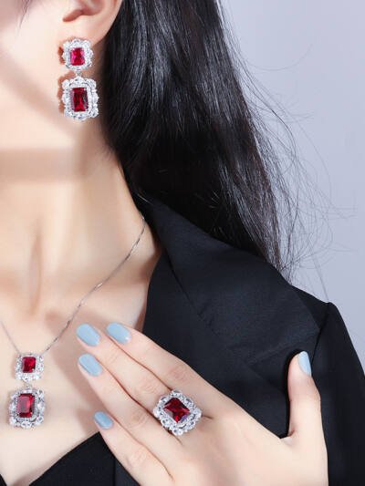 S925 Silver Needle Simulation Jewelry Accessories Set