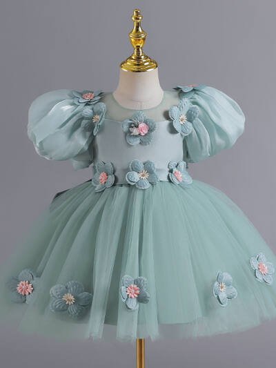 Girls' High-end Flowers Fashionable Dress