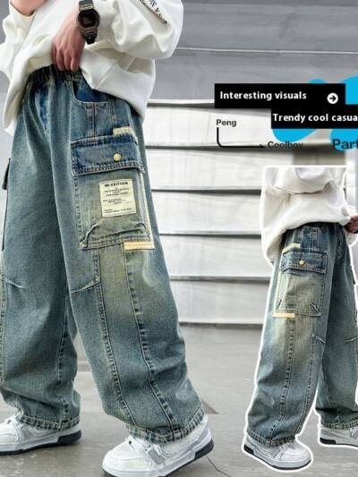 Children's Wear Boys Spring Clothing Pants Straight