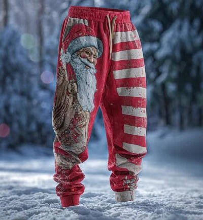 Mens Stylish Casual Printed Drawstring Sweatpants