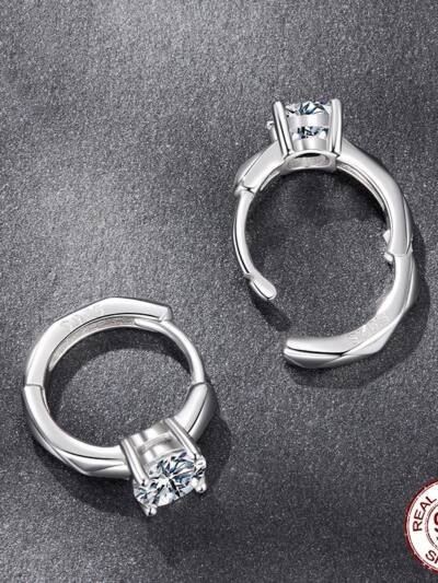 Original D Color 50 Points Shining Moissanite Ear Clip