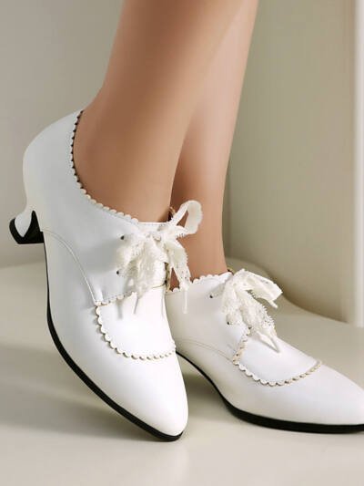 Pointed-toe Chunky-heel Womens Shoes
