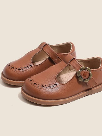 Girls' Leather Shoes Genuine Leather Non-slip Princess Shoes