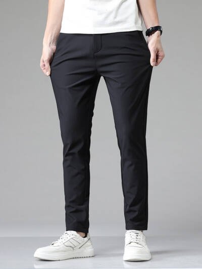 Mens Soft Stretchy Casual Pants In Multiple Colors Preppy Style