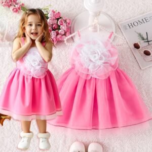 Floral Straps Puffy Fashion Stylish Dress