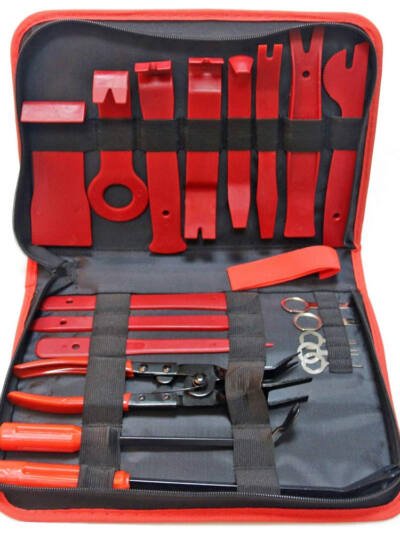 19pcs Auto Trim Removal Kits,Car Panel Removal Tool Car Interior Trim Kit Auto Clip Pliers Fastener Remover Pry Tool Set For Automotive Radio Stereo Dash