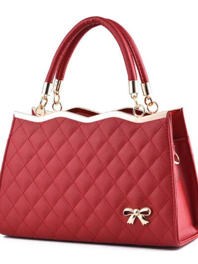 Crossbody shoulder bag with bow