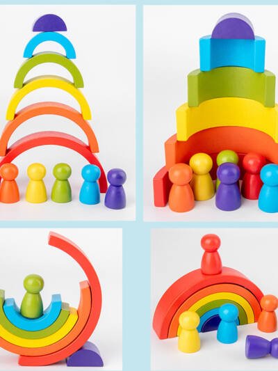 Rainbow arched building blocks