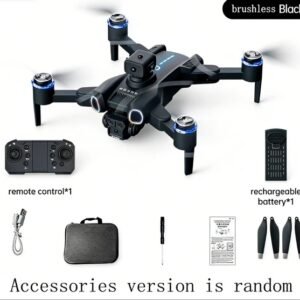 2026 New GB815 Black Brushless Drone, Single Battery, Foldable RC Quadcopter With LED Navigation Lights, Complete Package With Storage Bag (Accessories May Vary)