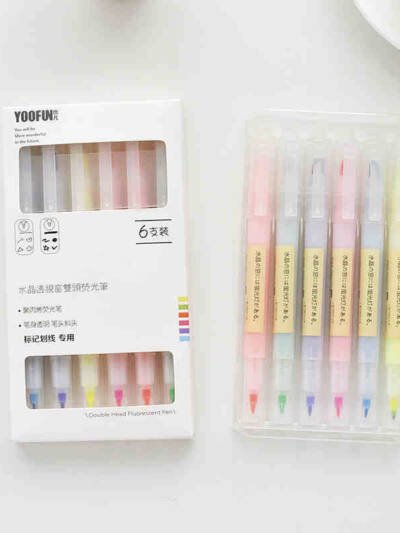 Korean Version Of Cute Colored Note Pens With Rough Strokes And Emphasis Markers