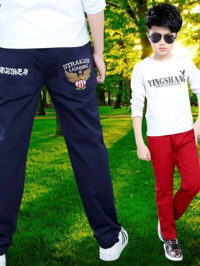 Children's Summer Men's Trousers Trousers Trousers Summer Thin Boys Ordinary Casual Pants Children 9 Years Old Loose Loose Version