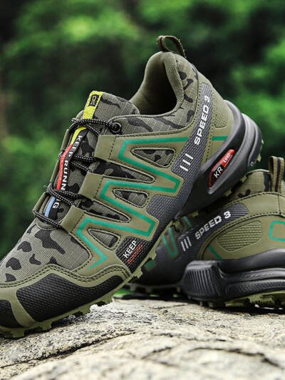 Men Hiking Shoes Climbing Male Sports Shoes Work Safety Toe Tactical Non-Slip Durable Trekking Sneakers Mens Footwear