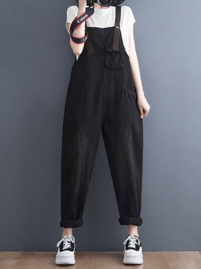 Women's Korean Version Of The New Spot Strap Spring Jeans