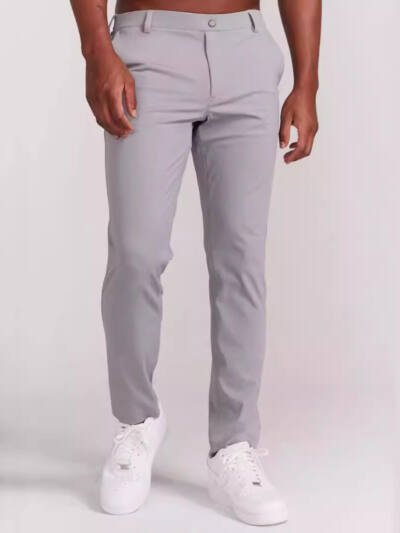 Four Seasons Slim Fit Men's Casual Solid Color Trousers