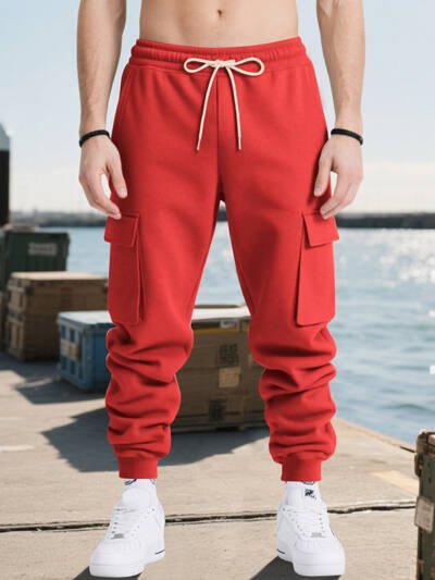 Loose Leisure Sports Men's Multi-pocket Workwear Trousers