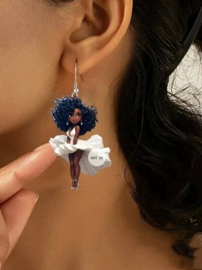 Black Beauty Hanging Earrings