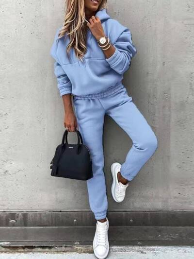 Women's New Hooded Sweatshirt Sports Suit