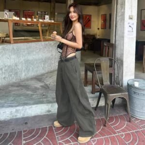 Coffee Color American Retro Draping Mop Machete