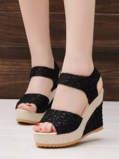Flat bottom high heel sandals