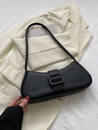 Western Style Shoulder Texture Crossbody Underarm Small Square Bag
