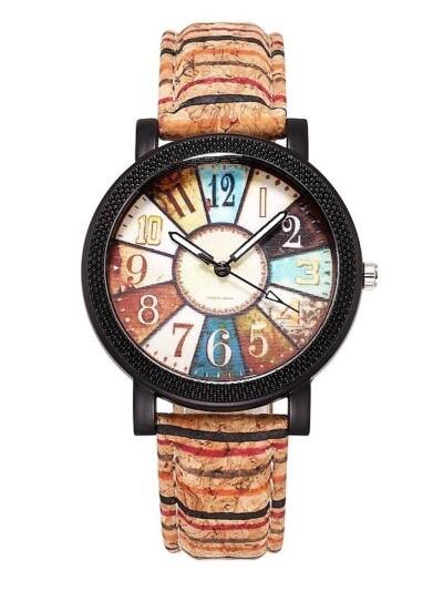 Casual Vintage Leather Women Quartz Wrist Watch Gift Clock
