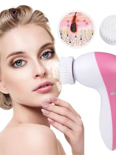 Facial Cleansing Brush Waterproof Face Spin Cleaning Brush With 5 Brush Heads