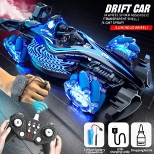 Remote Control Toy Car F1 Racing Style, With Music And Light, The Tail Can Be Spray.