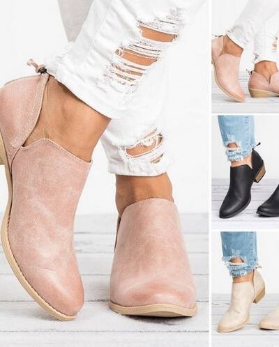 Autumn Women Shoes Retro High Heel Ankle Boots