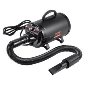 Dog Dryer, 2800W/4.3HP Dog Blow Dryer, Pet Grooming Dryer With Adjustable Speed And Temperature Control, Pet Hair Dryer With 4 Nozzles And Extendable Hose, Black
