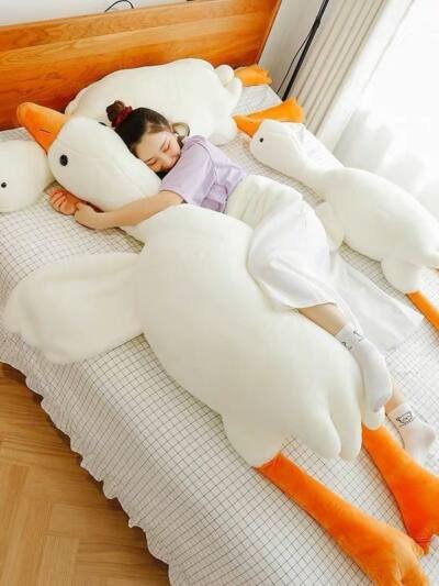 Cute Big White Geese Pillow Plush Toy