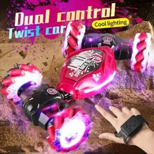 Remote Control Toy Car, Stunt Twist Car. With Music And Lighting Effects. The Toy Car Has A Built-in Rechargeable Lithium Battery. The Remote Control Requires The Purchase Of Dry Batteries On Its Own.