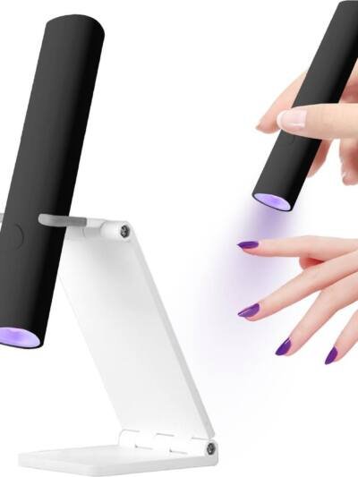 Mini UV LED Nail Lamp Handheld With Stand, Portable Nail Dryer USB Cordless