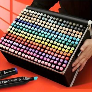 204 Color Dual-Tip Marker Set Quick-Dry Sketching Markers For Painting Professional Drawing Pens Art Supplies