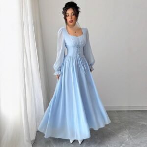 Fashionable Slim-fit Women's Solid Color Dress