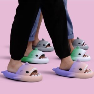 Gradient Shark Slippers Men's Home Bathroom Non-slip