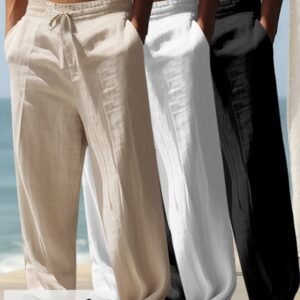 Men's Breathable And Loose Sports Straight Long Pants