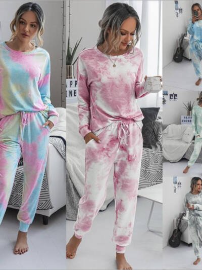 European And American Printed Autumn And Winter Sweatshirt Women's Suit