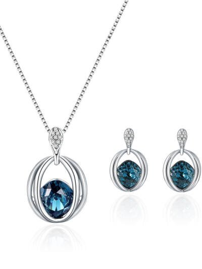 Women's Fashion Crystal Diamond Pendant Necklace Jewelry Birthday Gift