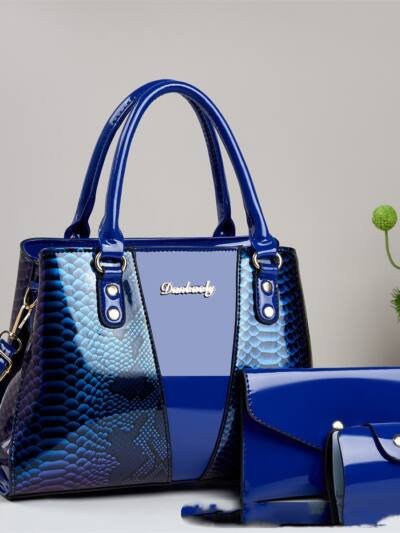 Large-capacity Shouldercrossbody Bag With A Snakeskin Pattern Tote Handbag