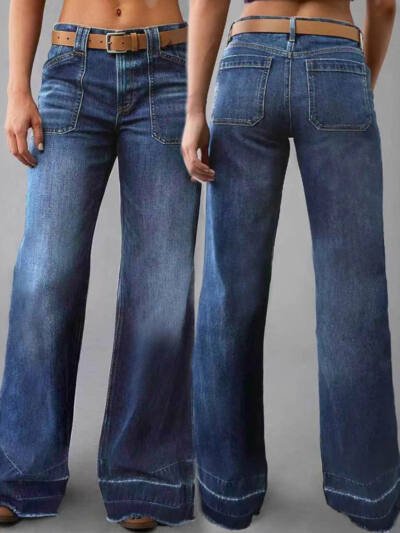 Retro High Waist Straight Loose Slimming And All-matching Jeans
