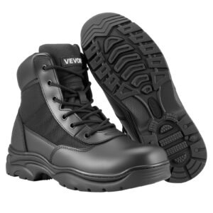 Men's Military Tactical Boots, 6 Inch Combat Hiking Work Boots, Lightweight & Breathable & Sturdy Mens Motorcycle Interceptor Trooper Boot, For Outdoor Security Mountaineering, US Size 10