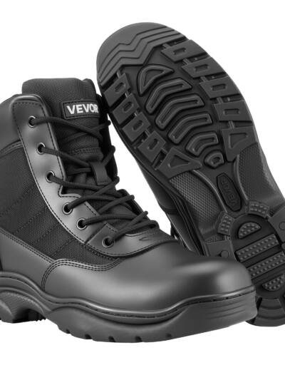 Men's Military Tactical Boots, 6 Inch Combat Hiking Work Boots, Lightweight & Breathable & Sturdy Mens Motorcycle Interceptor Trooper Boot, For Outdoor Security Mountaineering, US Size 10