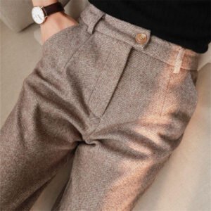 Women's High Waist Slimming And Straight Casual Trousers